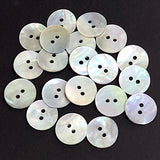 Moonrise Mother of Pearl Shell, 9/16" Iridescent 2-Hole Button 14.5mm. Pack of TWENTY   #KB-945