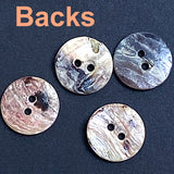 Moonrise Mother of Pearl Shell, 9/16" Iridescent 2-Hole Button 14.5mm. Pack of TWENTY   #KB-945