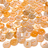 Re-Stocked BULK DEAL Wild Peaches/Feral Tigers 3/8" Tiny Rustic 10mm 2-Hole Shell Buttons /10mm, Pack of 500 Buttons,  #LP-128