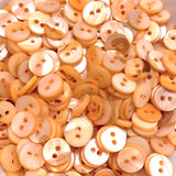 Re-Stocked BULK DEAL Wild Peaches/Feral Tigers 3/8" Tiny Rustic 10mm 2-Hole Shell Buttons /10mm, Pack of 500 Buttons,  #LP-128
