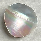 Last of These, Two-Shell "Moonslice" Abstract Dome Shape, Shank Back Button, 3/4"  #672