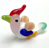 Bird Bead Lampwork Glass, Various Colors Handmade 1-1/8" x 3/4"   #LP-05