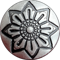 Montana Rose 1/2" Concho Button, Larger Shank, Nickel Silver  #SW-349