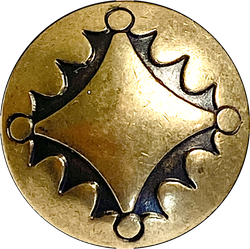Four Directions 5/8" Brass Southwest Concho Shank Back Button.  #SW-34