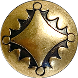 Four Directions 5/8" Brass Southwest Concho Shank Back Button.  #SW-34