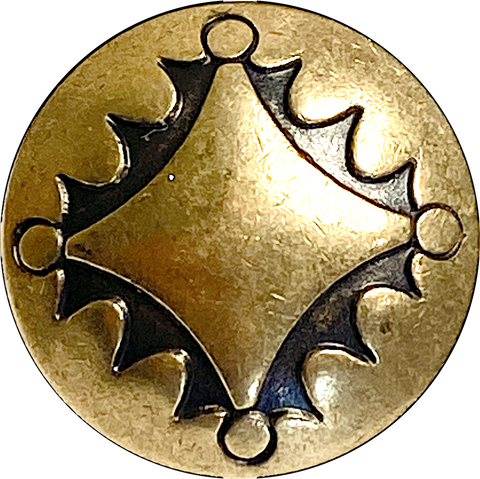 Four Directions 5/8" Brass Southwest Concho Shank Back Button.  #SW-34
