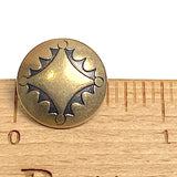 Four Directions 5/8" Brass Southwest Concho Shank Back Button.  #SW-34