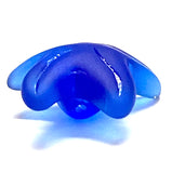 Royal Blue Starfish 3/4" Recycled Tumbled "Sea" Glass Button   #L-959