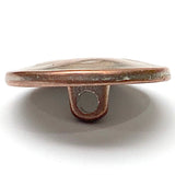 Copper & Cream Mottled Round Metal Button, 17.5mm, Shank Back, More Shine, 11/16". #SWC-144