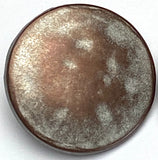Copper & Cream Mottled Round Metal Button, 17mm, Shank Back, Less Shine, 11/16". #SWC-90
