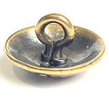 Small 1/2" Brass Concho Button Four Directions Shank Back  #SW-7