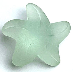 Seafoam Green Starfish 3/4" Recycled Tumbled "Sea" Glass Button   #L-963