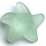 Seafoam Green Starfish 3/4" Recycled Tumbled "Sea" Glass Button   #L-963
