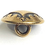 Small 1/2" Brass Concho Button Four Directions Shank Back  #SW-7