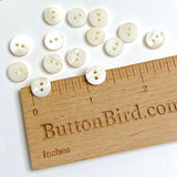 Bulk Deal: Off-White/Ecru 3/8" River Shell 2-Hole Button 10mm Pack of 100   # LP-79-100