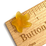Amber Gold Starfish 3/4" Recycled Tumbled "Sea" Glass Button   #L-631