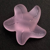 Pink Starfish 3/4" Recycled Tumbled "Sea" Glass Button   #L-956