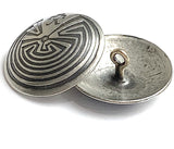 Man in the Maze I'itoi Balance and Harmony 1" Southwest Button Nickel Silver Shank Back, #SW-251