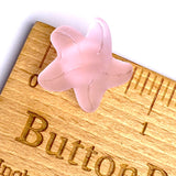 Pink Starfish 3/4" Recycled Tumbled "Sea" Glass Button   #L-956