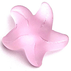 Pink Starfish 3/4" Recycled Tumbled "Sea" Glass Button   #L-956