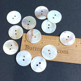 Re-Stocked Bulk Deal 100 Buttons: White-Honey Mix, 7/8"-15/16" Pearl Shell Round Buttons, # LP-72-100