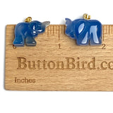 Blue Agate Elephant Pendant, 3/4" - 7/8" / 22mm,  #LP-135