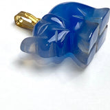Blue Agate Elephant Pendant, 3/4" - 7/8" / 22mm,  #LP-135