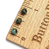 Re-Stocked, Tiny Round 4mm Green/Black Jasper Stone Beads, 4mm, Bag of 170 Beads.  #LP-17