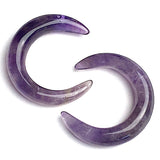 Large Amethyst Moon, 30mm / 1-3/16" True Amethyst, No Hole, Per Moon # LP-138