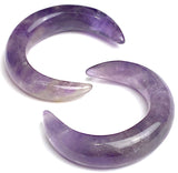 Large Amethyst Moon, 30mm / 1-3/16" True Amethyst, No Hole, Per Moon # LP-138