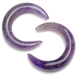 Large Amethyst Moon, 30mm / 1-3/16" True Amethyst, No Hole, Per Moon # LP-138