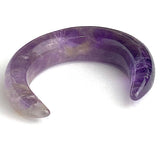 Large Amethyst Moon, 30mm / 1-3/16" True Amethyst, No Hole, Per Moon # LP-138
