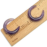 Large Amethyst Moon, 30mm / 1-3/16" True Amethyst, No Hole, Per Moon # LP-138