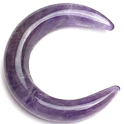 Large Amethyst Moon, 30mm / 1-3/16" True Amethyst, No Hole, Per Moon # LP-138
