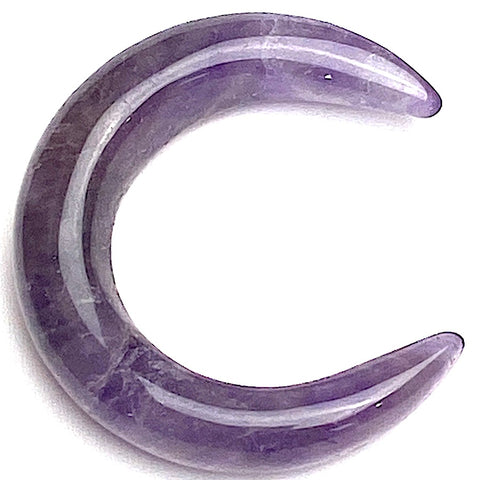 Large Amethyst Moon, 30mm / 1-3/16" True Amethyst, No Hole, Per Moon # LP-138
