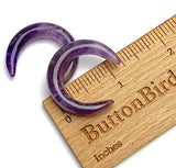 Large Amethyst Moon, 30mm / 1-3/16" True Amethyst, No Hole, Per Moon # LP-138