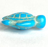 Blue Turtle Beads, Faux Turquoise, 11/16" x 9/16" Pack of ELEVEN Turtles, #LP-139