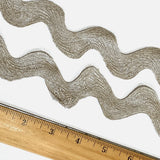 SALE Giant Flax Rustic Natural Linen Ric-Rac $2.00/ yard, 1-1/2" wide