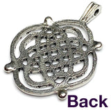 SALE Celtic Weave Pendant/Charm, 1-1/8" x 1-1/2" Pewter, USA Made, #FJ-52