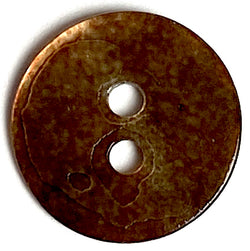 Re-Stocked, Bronze Iridescent Brown 1/2" Pearl Shell 2-hole, Per Button   #D-181