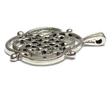 SALE Celtic Weave Pendant/Charm, 1-1/8" x 1-1/2" Pewter, USA Made, #FJ-52