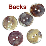 Re-Stocked 5/8" Golden Yellow Pearl Shell 2-hole Button, #D-846