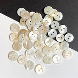 Re-Stocked BULK DEAL White to Butterscotch Mix, 1/2" Pearl Shell, Iridescent 2-Hole MOP Buttons 13mm, PACK OF 500 #LP-123