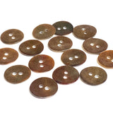 Re-Stocked, Bronze Iridescent Brown 1/2" Pearl Shell 2-hole, Per Button   #D-181
