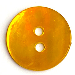 Re-Stocked, 1/2" Golden Yellow Pearl Shell 2-hole, Per Button  #D-116