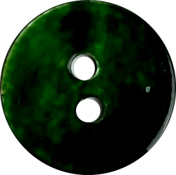 Re-Stocked 1/2" Dark Green Shiny Pearl Shell Button, 2-hole 13mm, #D-190