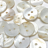 Re-Stocked BULK DEAL White to Butterscotch Mix, 1/2" Pearl Shell, Iridescent 2-Hole MOP Buttons 13mm, PACK OF 500 #LP-123