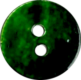1/2" Dark Green Shiny Pearl Shell Button, 2-hole 13mm, #D-190