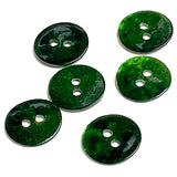 Re-Stocked 1/2" Dark Green Shiny Pearl Shell Button, 2-hole 13mm, #D-190