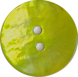 Re-Stocked Bright Lime Green Shiny Agoya 2-Hole 3/4" Button 20mm, Per Button #SK-1248